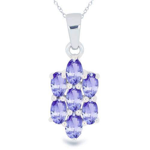 BUY STERLING SILVER NATURAL TANZANITE GEMSTONE PENDANT 